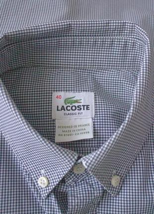 Сорочка в дрібну клітинку lacoste4 фото