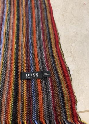 Шарф широкий hugo boss вінтажний шарфик в полоску2 фото