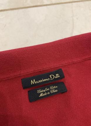 Поло футболка massimo dutti червона3 фото