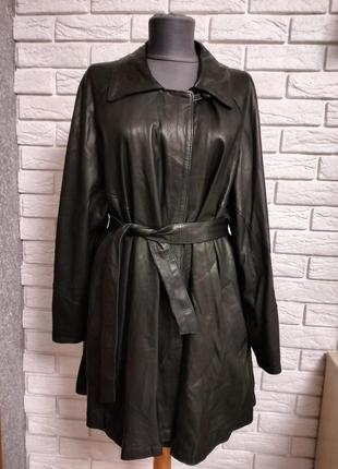 Кожаный плащ манто keenan leather