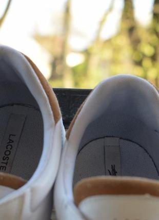 Кожаные кроссовки кросовки кеды мокасины сникерсы lacoste р. 47 30,5 см6 фото