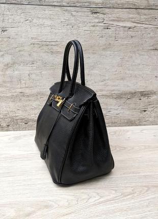 Кожаная сумка в стиле hermes birkin 100% натуральная кожа5 фото