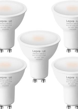 Світлодіод lepro gu10, 2700 k, теплий білий, замінює галогенні лампи 32 вт, світлодіодна лампа потужністю 4 вт, 345 лм