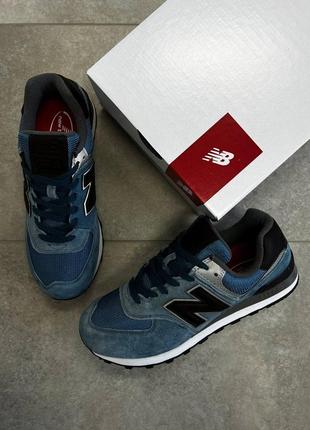 Мужские кроссовки new balance 574  color denim2 фото