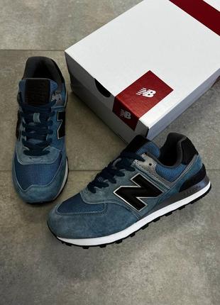 Мужские кроссовки new balance 574  color denim4 фото