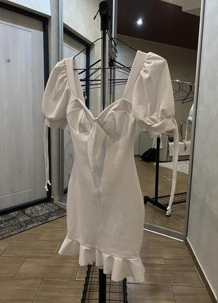 Силуетна сукня, літня сукня, сукня з відкритою спиною, біла сукня1 фото