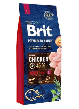 Корм brit premium adult l для взрослых собак  15 кг