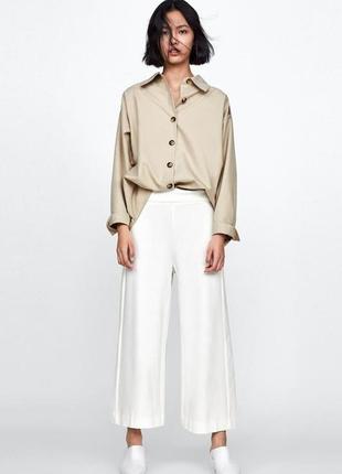 Белые брюки свободные, белые палаццо, белые кюлоты, класические брюки, белые штаны свободные