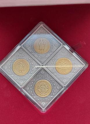 Набір срібних пам’ятних монет нбу " козацькі клейноди "