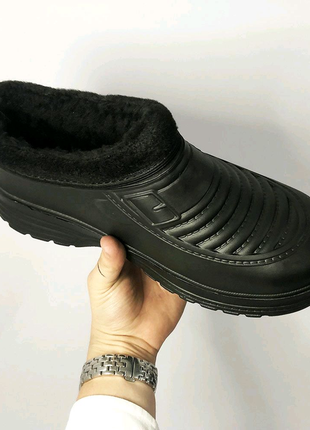 Ботинки мужские утепленные на меху. 41 размер. цвет: черный3 фото