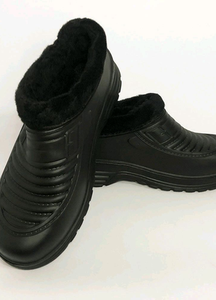 Ботинки мужские утепленные на меху. 41 размер. цвет: черный4 фото