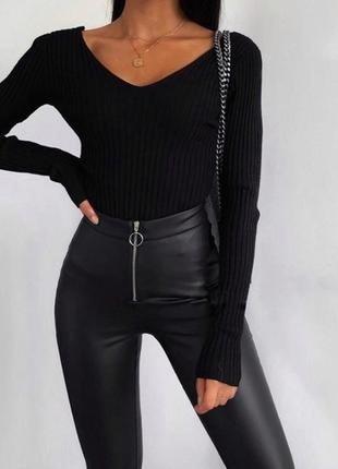 Модные лосины экокожа 