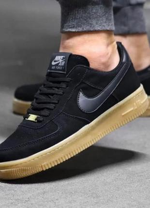 Кросівки nike suede black чоловічі чорні5 фото