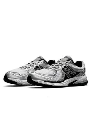 Мужские кроссовки кожаные сетка new balance 860v2 white silver black, кеды нью беланс весна лето мужская обувь5 фото