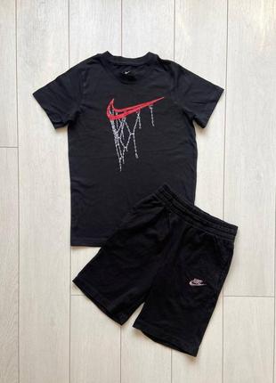 Спортивный костюм nike на мальчика шорты и футболка комплект подростковый
