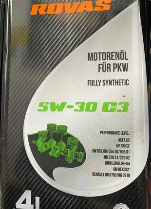 Олива моторна 5w-30 c3 4л