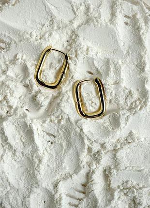 Класичні прямокутні срібні сережки . є у кольорі срібло і золото.