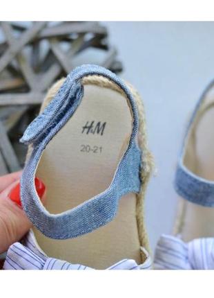 Офигенный босоножки сандалии h&amp;m с бантом 13.5 см4 фото