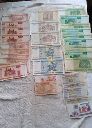 Банкноты гривна и рубли беларуси7 фото