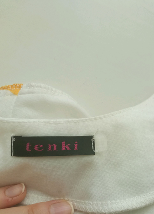 Туніка кофта жіноча біла з маками осінь-весна б/у tenki4 фото