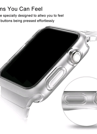 Чохол бампер силіконовий прозорий для apple watch 4 5 6 44mm 44 m