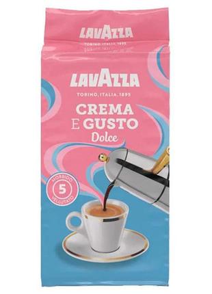 Кава lavazza crema e gusto dolce 250г мелена