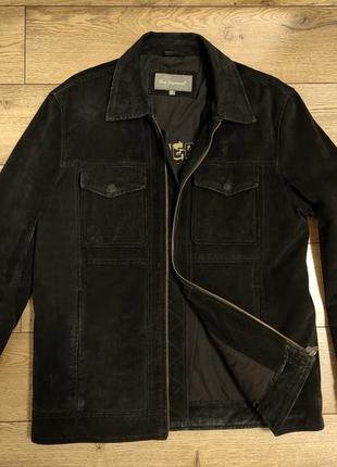 Ben sherman г. l натуральная кожа замшевая черная куртка мужская кожаная замш человечка