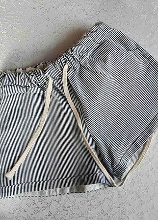 Шорты коттоновые в полоску