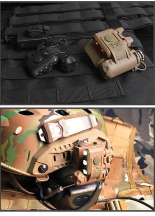 Ліхтар тактичний wadsn gen койот ліхтар з кріпленням на шолом та кейсом ліхтар для військовослужбовців2 фото