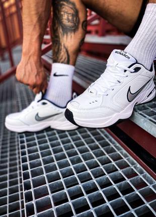 Nike air monarch iv "silver/white"5 фото