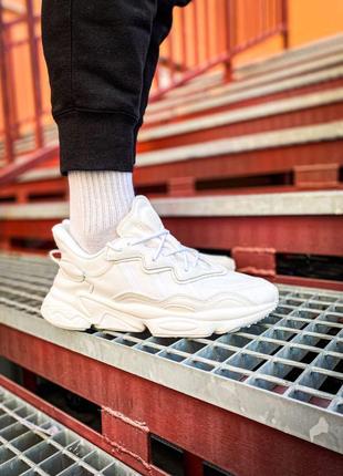 💥adidas ozweego white leather💥9 фото