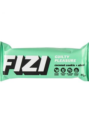 Шоколадный батончик без сахара "coconut cookie+almond" 45 г. fizi
