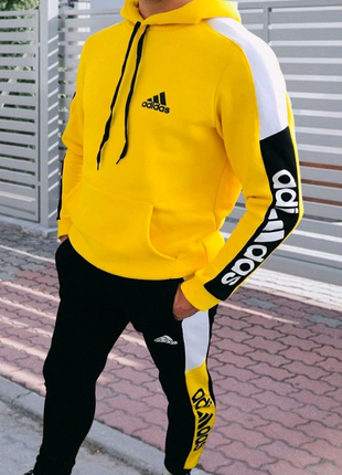 Зимовий спортивний костюм чоловічий жовтий 🟡2 фото