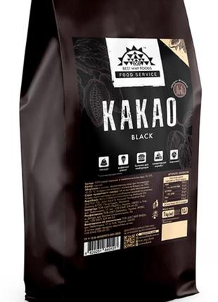 Какао порошок алкалізований black 1 кг best way foods