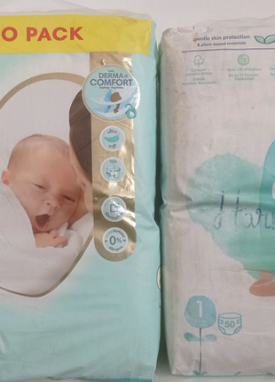 Памперси / підгузки pampers 1 premium 72 шт / harmonie 50 шт