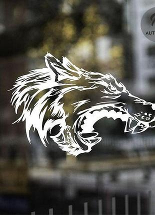 Наклейка на авто oracal волк 20х13 см