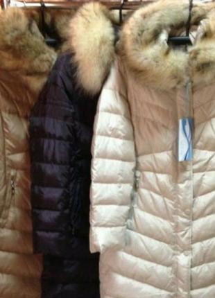Шикарное куртка- пальто с натуральным мехом, размер 48, люкс качество.3 фото