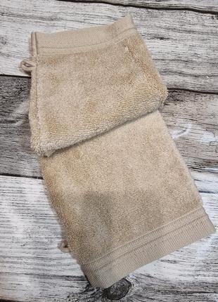 Полотенце-рукавица, хлопковые полотенца, набор 2шт