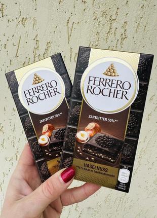 Шоколад ferrero rocher zartbitter чорний з лісовим горіхом 90 гр.