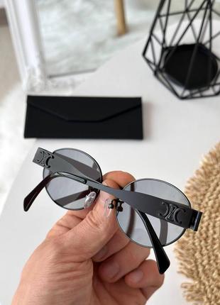 Сонцезахисні окуляри овальної форми металева оправа2 фото