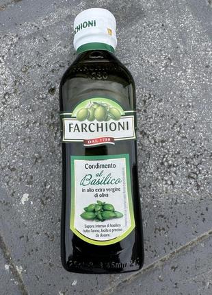 Олія оливкова з базиліком тм "farchioni" basilico 0.250мл