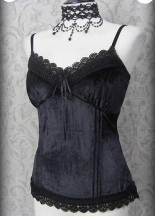 Оксамитовий велюровий готичний топ