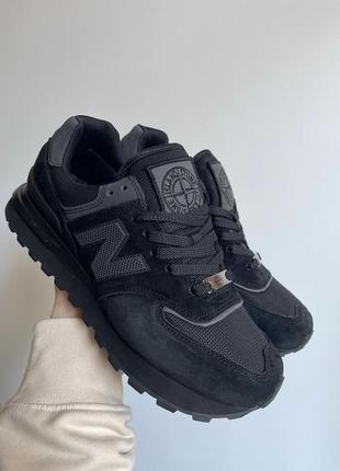 Мужские new balance 574 x stone island black