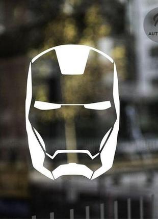 Наклейка на авто oracal маска залізної людини 20х14 см