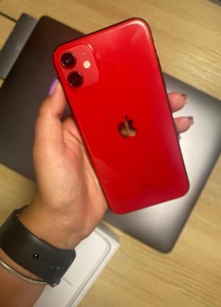 Айфон / iphone 11 (red) / 64 gb / 88% / 9 з 10 / коробка / --...3 фото