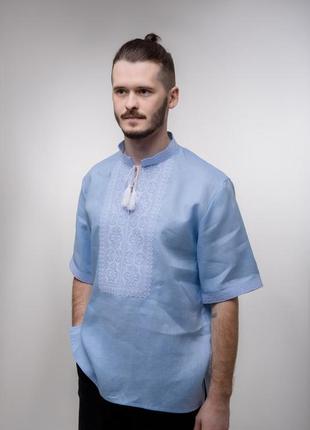 Вышиванка мужская рубашка с коротким рукавом2 фото