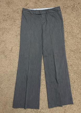 Классические женские брюки прямые натуральные в тонкую полоску фирменные mexx размер l