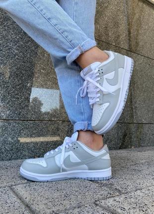 Nike dunk low light grey/white