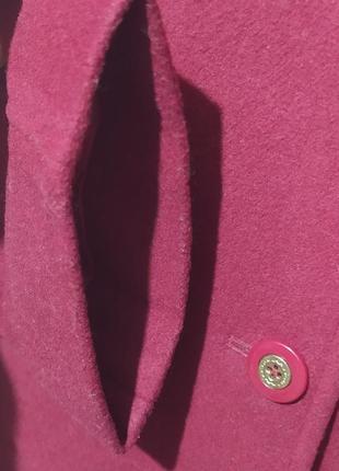Хп1. вовняне червоне коротке жіноче пальто півпальто вовна woolmark3 фото