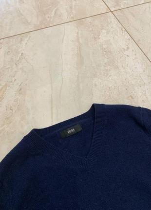 Вовняний светр джемпер hugo boss темно синій2 фото